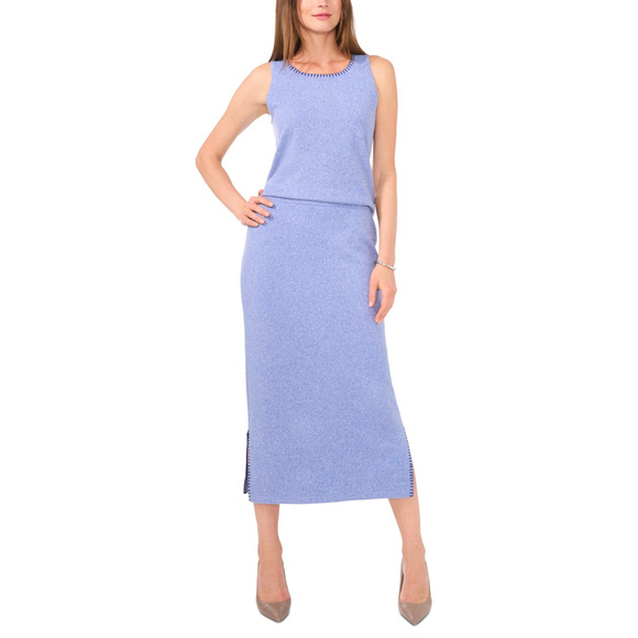 Vince Camuto Women Whipstitched Midi Sweater Skirt Denim Heather Size XL - Picture 4 of 4